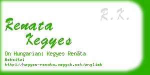 renata kegyes business card