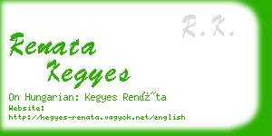 renata kegyes business card